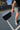 Black and white dipped pickleball paddle with faux leather grip