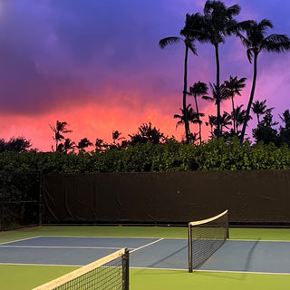 Pickleball Court at Sunset