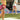 Women with trendy gear on the pickleball court.