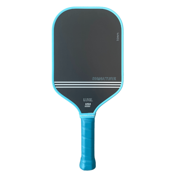 High end affordable thermoformed raw carbon fiber pickleball paddle