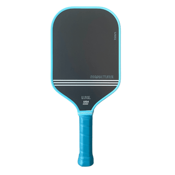 High end affordable thermoformed raw carbon fiber pickleball paddle