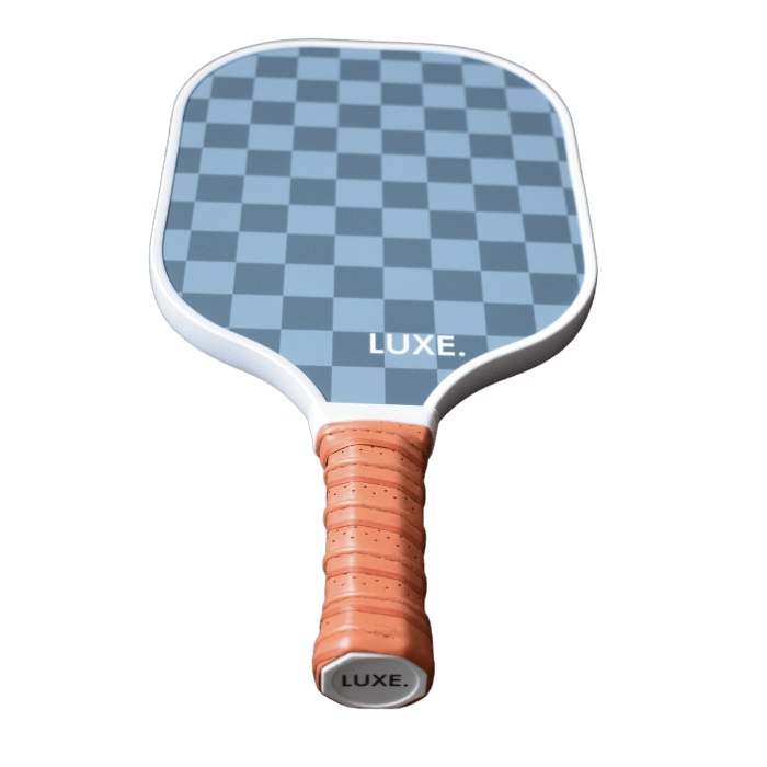 LUXE Pickleball. Aesthetic Blue Checker paddle