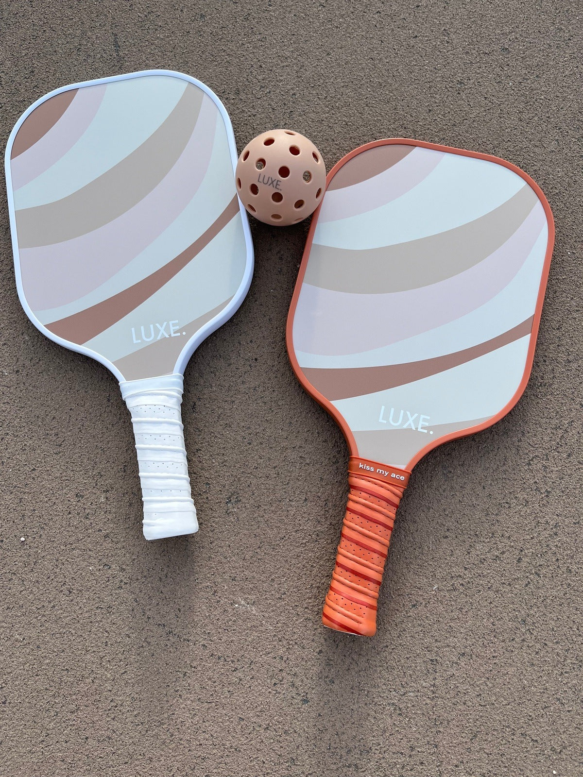 Pink and Rust LUXE Pickleball Paddle. Cute and aesthetic pickleball paddles
