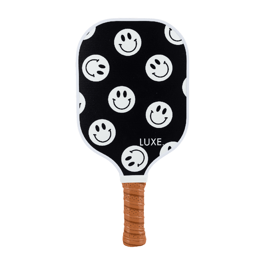 Smiley Pickleball Paddle. Cute Luxe pickleball paddle